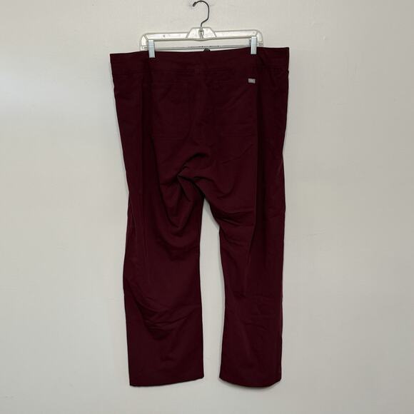 Figs Scrub Pants Womens XXL Burgundy Livingston Basic Bottom Nursing Medical - Picture 3 of 5